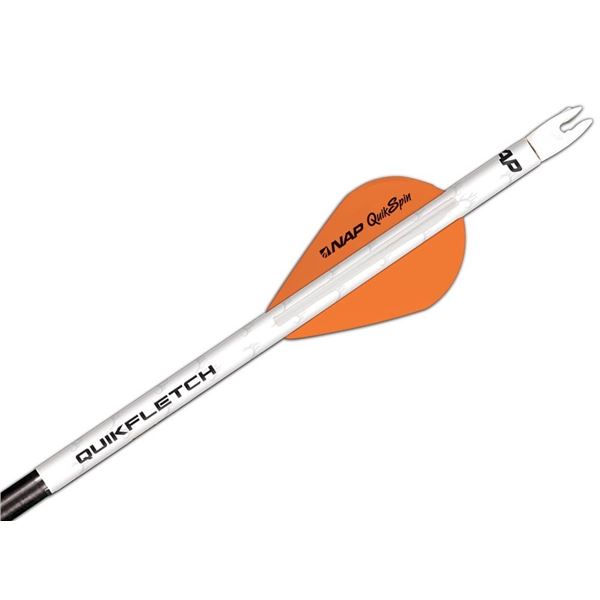NAP Quikfletch Quikspin 2" Orange/White (6-Pack) Sku NAP-60-634