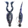 Image 1 : Lunkerhunt Pre-Rigged Finesse Frog 1/4" Black Blue 3" Sku FF04