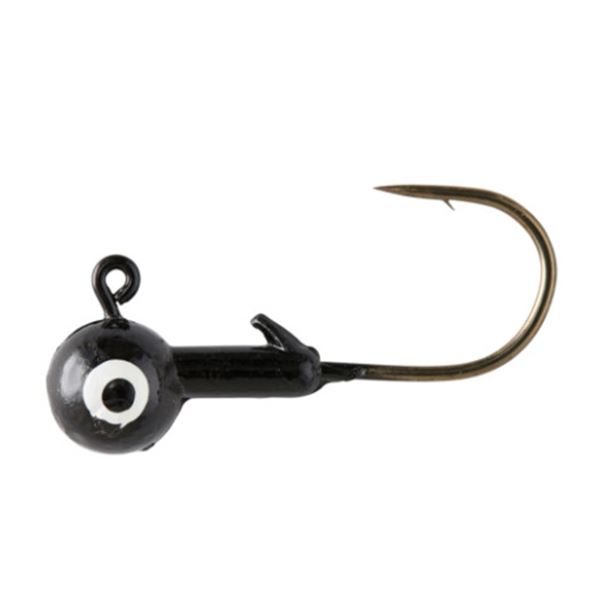 Eagle Claw Ball Head Jigs Black 1/8oz (10 Pack) Sku JB0418A