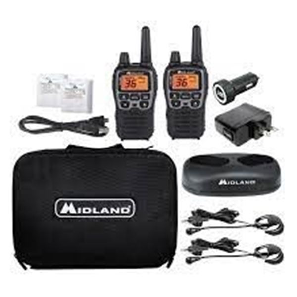Midland X-Talker Two-Way Rechargeable Radio 38 Mile Range Black Color Sku T77VP5