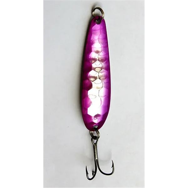 Great Lakes Spoons Silver/Trolling Series  Purple Monkey Puke 3-1/4" Sku S1-S