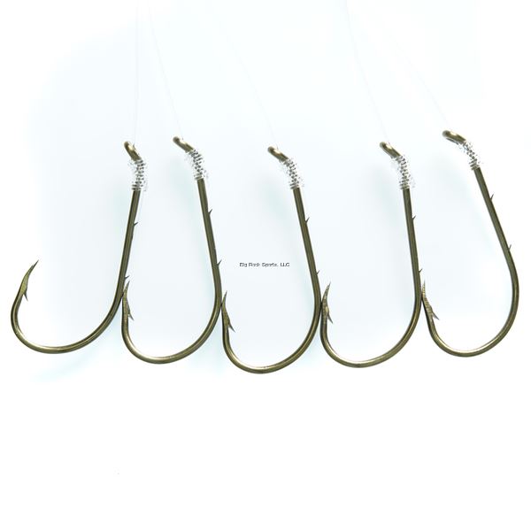 Mustad 555-2/0-6 Classic Snelled Beak Hook, Bronze Size 2/0 Sku 555-2/0-6