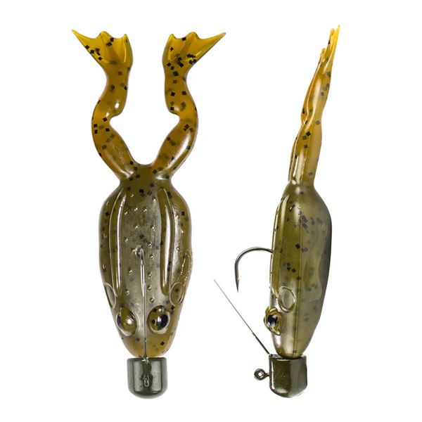 Lunkerhunt Pre-Rigged Finesse Frog 1/4" Green Pumpkin 3" Sku FF01