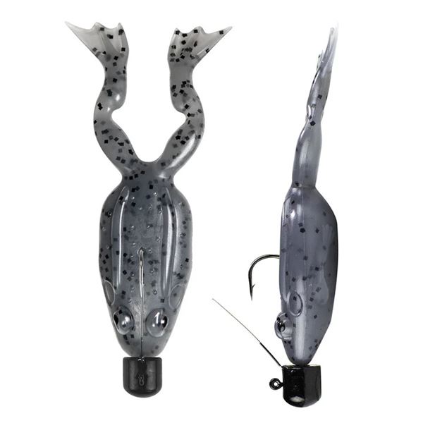 Lunkerhunt Pre-Rigged Finesse Frog 1/4" Smoke 3" Sku FF06