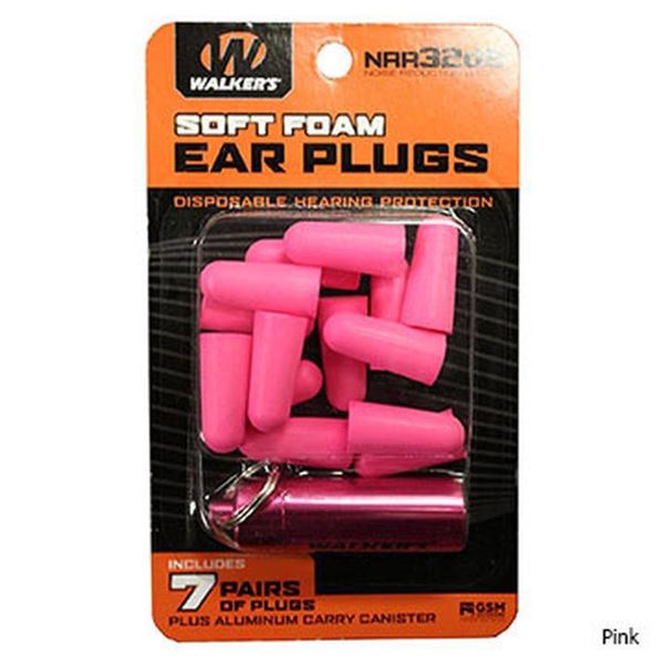 Walker's Soft Foam Ear Plugs Pink Sku GWP-PLGCAN-PK