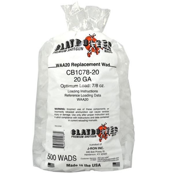 Claybuster WAA20 20GA (500 Wads) Sku CB1078X20