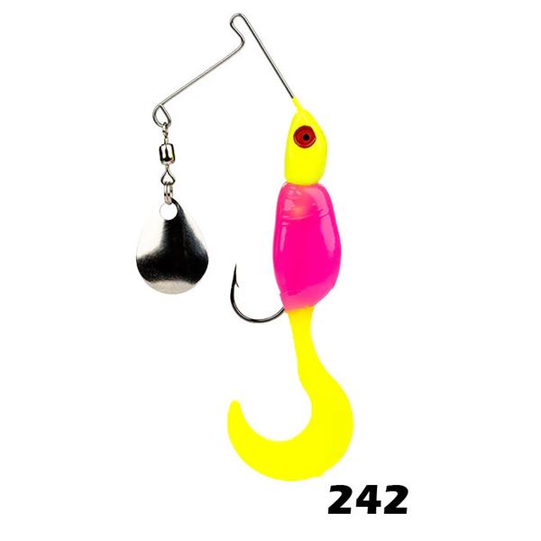Strike King Mr. Crappie Spin Baby Spinnerbait Hot Chicken 1/8 oz Sku MRCSB18-242
