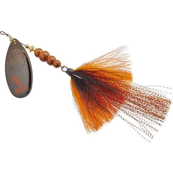 Mepps Bronze Slammer In-Line Spinner #5, 1/2oz Black Fire Craw Sku BS5-BKFCR