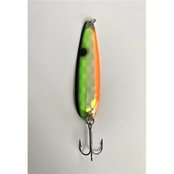 Great Lakes Spoons Silver/Trolling Series  Orange Trout 3-7/8" Sku S123-R
