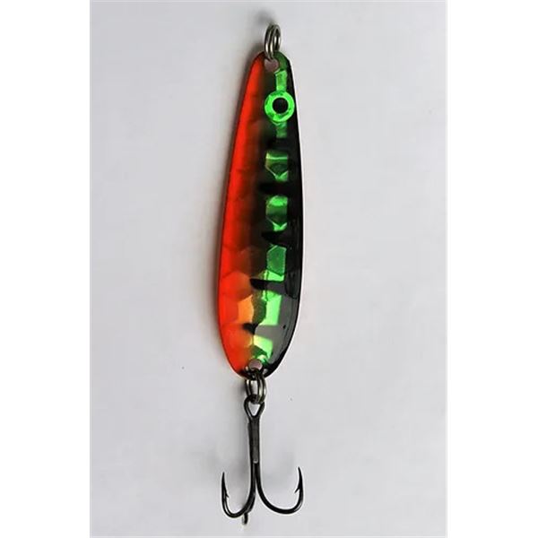 Great Lakes Spoons 3 1/4" Copper Series Orange & Green  Walleye Sku C10