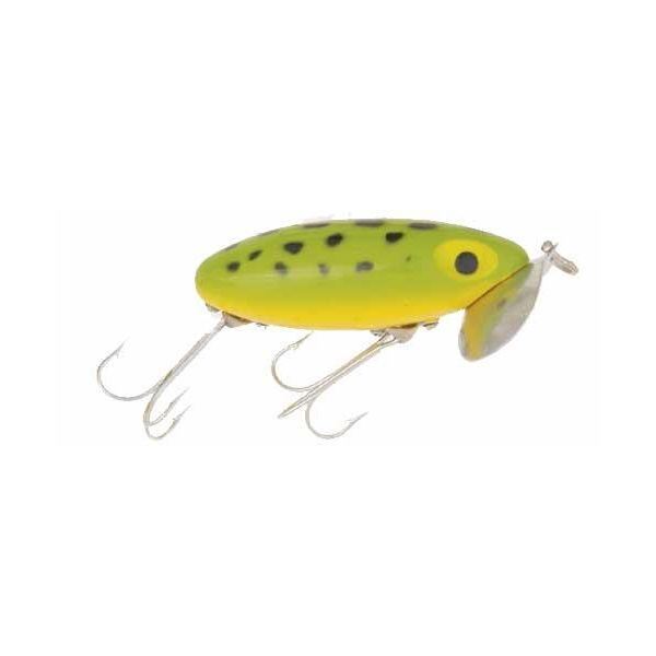 Arbogast Jitterbug Fishing Lure Frog/Yellow Belly 2 1/2" Sku G600-07