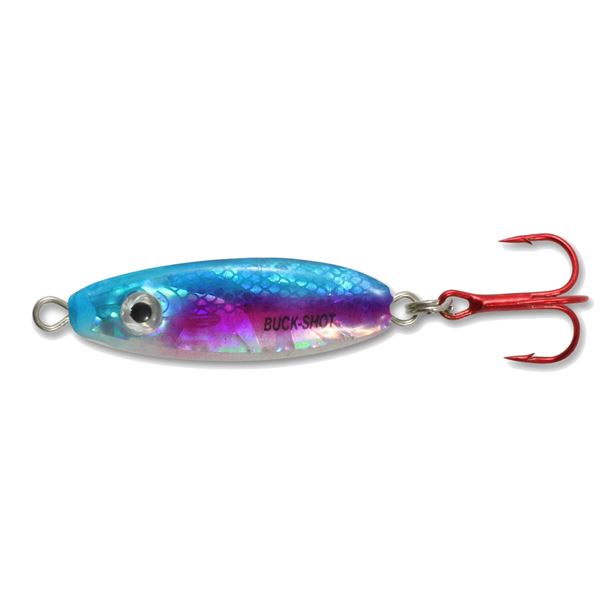Northland Buck Shot Rattle Spoon Super Glo Rainbow 3/8oz Sku BRS5-25