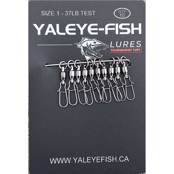 Yaleye-Fish Lures Snap Swivel Size 1 (10 Pack) Sku SS001