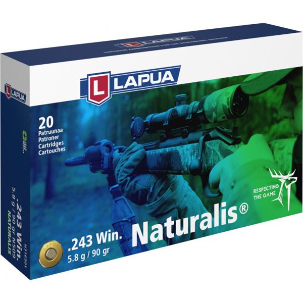 Lapua Naturalis 243 Rem 90 Grain (20 Rounds) Sku N316201