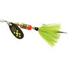 Image 1 : Mepps Black Fury Dressed Spinner Chartreuse Dot Size 1 (1/8oz) Sku BF1DCH