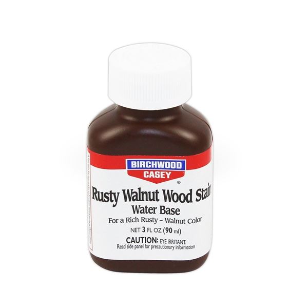 Birchwood Casey Rusty Walnut Wood Stain Water Base 3 FL Oz Sku BC-24323