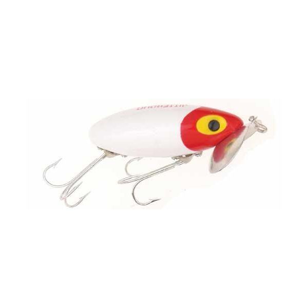 Arbogast Jitterbug Fishing Lure White/Red Head 2 1/2" Sku G600-01