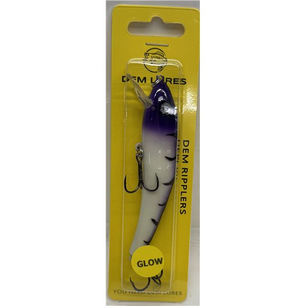 Dem Lures Hard Bait Ripplers Glow Plum Back Sku PLUMBACK