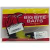 Image 1 : Big Bite Baits Pro Series Curl Tail Grub 10 Count 3" Black/Chart Sku CTG316