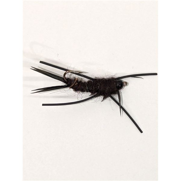 Dragonfly Bead Head Rubber Legs Stone Black #8 ( Sold Individally) Sku Dn8712