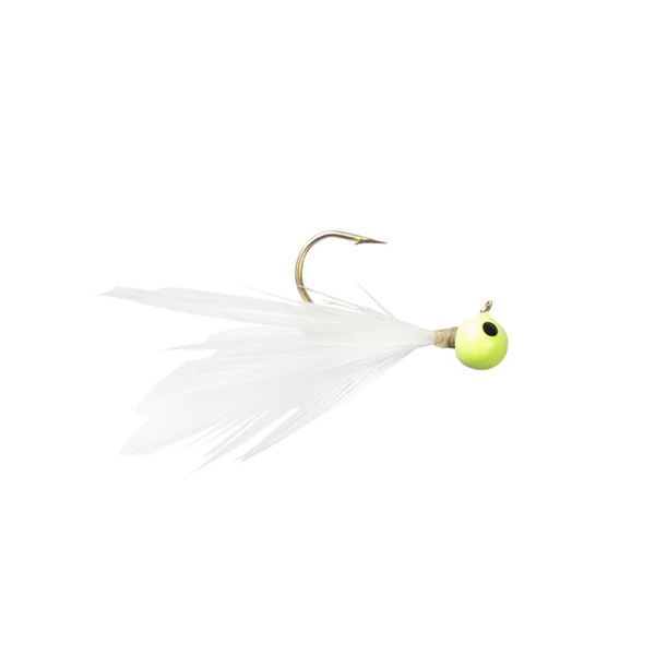 Lunkerhunt Tungsten Full Effect Jig Chartreuse White Glow 1/32oz Sku FEJ02