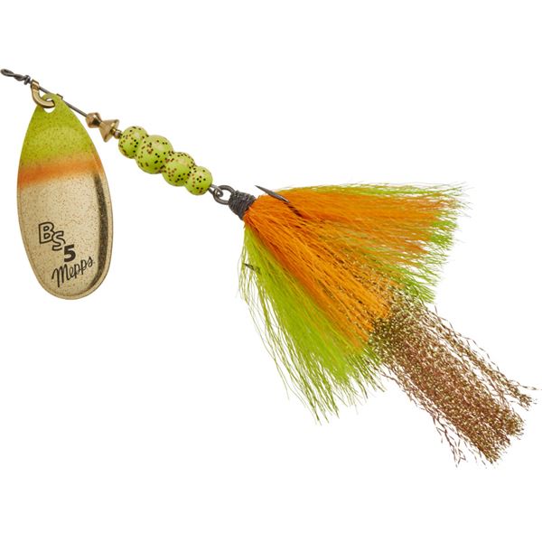 Mepps Bronze Slammer In-Line Spinner #5, 1/2oz Gold Perch Trail Sku BS5-GPRC