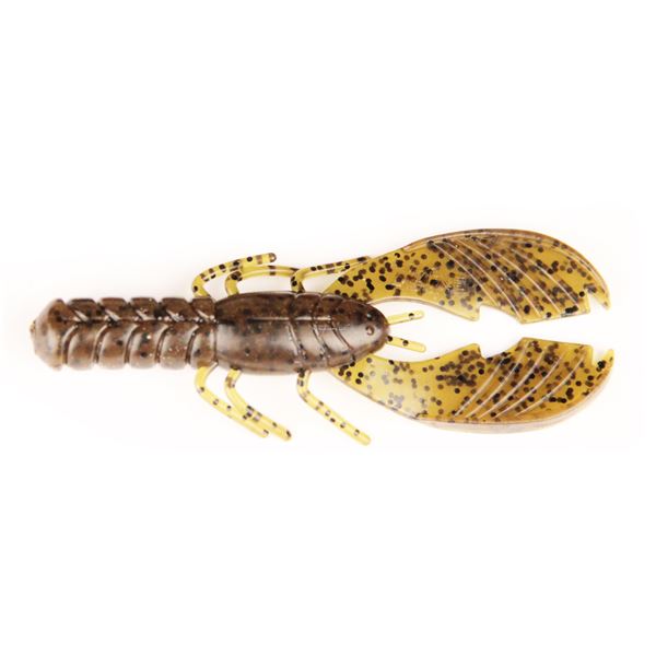X Zone 10310 4" Muscle Back Craw Green Pumpkin Black Flake, 7pk Sku 10310