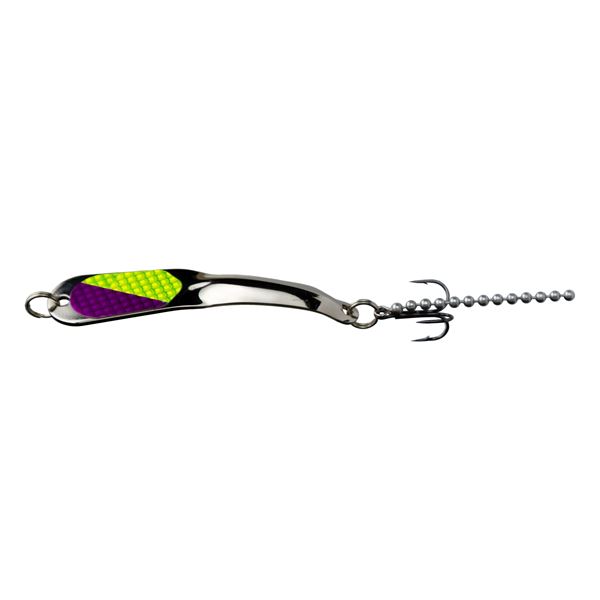 Iron Decoy Steely Silver Chartreuse Hot Purple 1/2oz #4 Sku Steely4 SCHHP