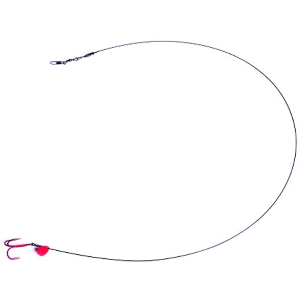 HT Enterprises Tip-Up Walleye Rig Treble Hook Leader 12" Size 8 Sku WR-8