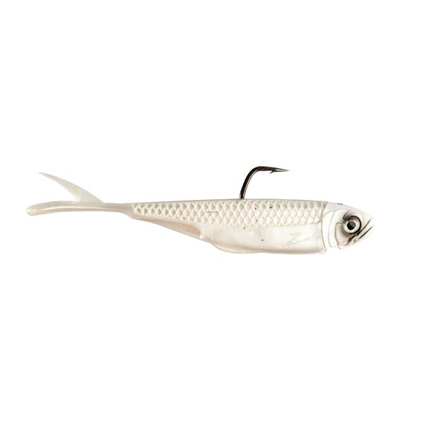 Z-Man Graph Shadz Line-Through Jighead Pearl 3.8" 1/4 oz Sku GS38-14-01