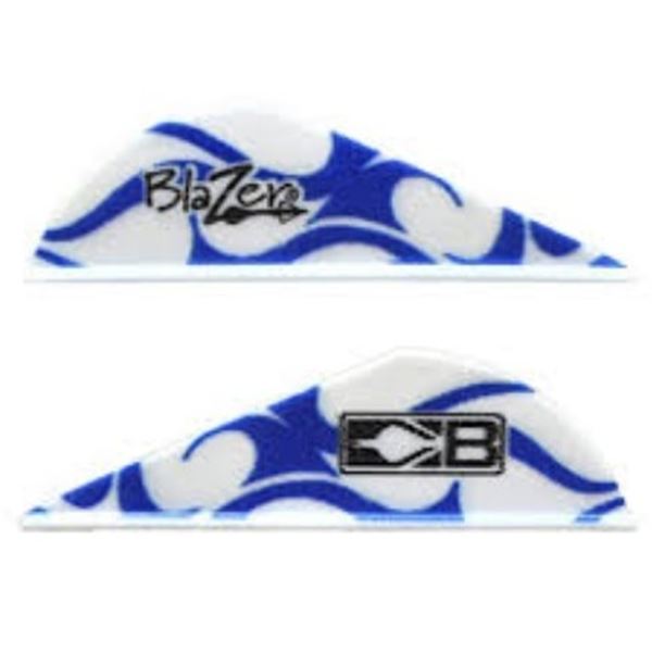 Bohning 2" Blazer Vane Blue/White Flame (Individually Sold) Sku BO-10831BW