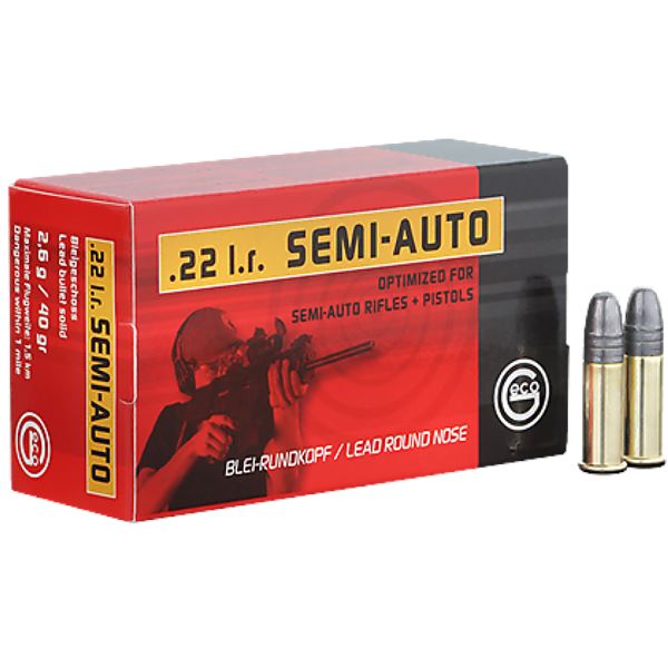 Geco 22 LR Semi-Auto 40 Grain LRN (50 Rounds) Sku 2318599