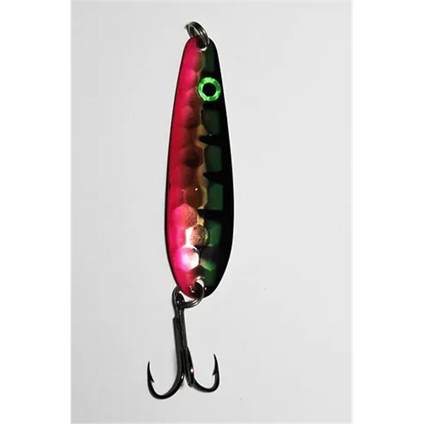 Great Lakes Spoons 3 1/4" Copper Series Purple & Green Walleye Sku C11
