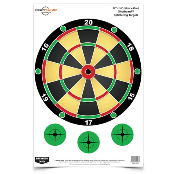Birchwood Casey Pre-Game Shotboard 12" x 18" (8-Pack) Sku BC-35562
