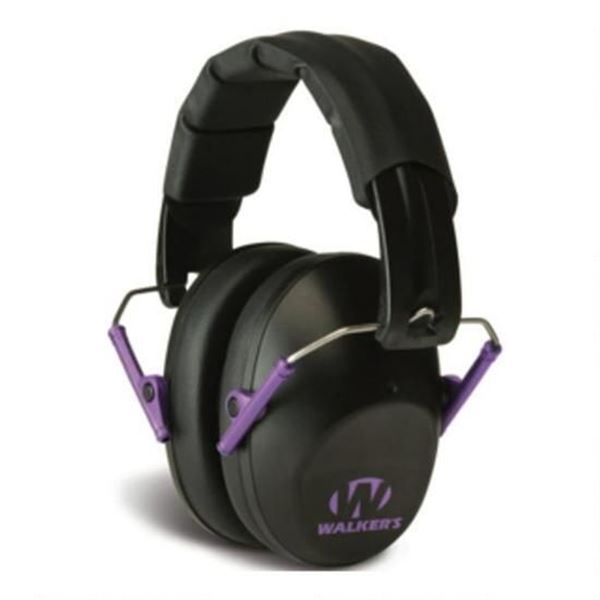 Walker's Pro Low Profile Passive Folding Muffs Black Sku GWP-FPM1-BK