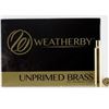 Image 1 : Weatherby Select 240 Wby Unprimed Brass (20 Cartridges) Sku BRASS240