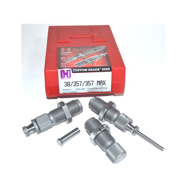 Hornady Custom Grade Dies Series II 38/357/357 Max 3-Die Set 546527 Sku 546527