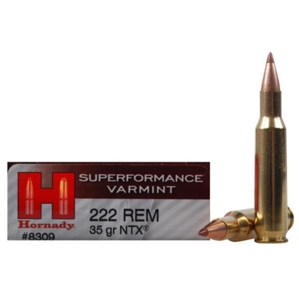 Hornady Superformance Varmint 222 Rem 35 Grain NTX (20 Rounds) Sku 8309