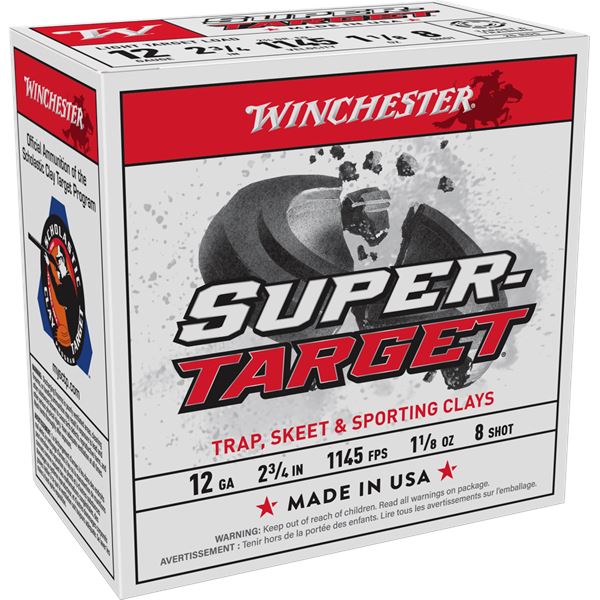 Winchester Super Target 12GA Shot #8 1 1/8oz (25 Rounds) Sku TRGT128