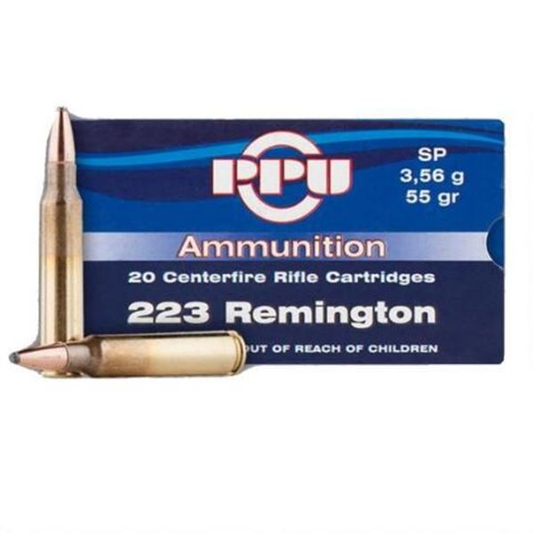 Prvi Partizan (PPU) 223 Rem. 55 Grain SP (20 Rounds) Sku PPU233SP