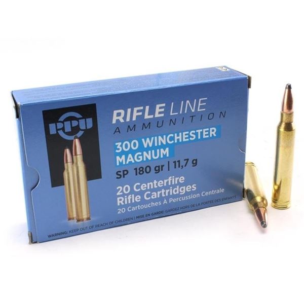PPU Rifle Line 300 Win Mag 180 Grain SP (20 Rounds) Sku PP3003
