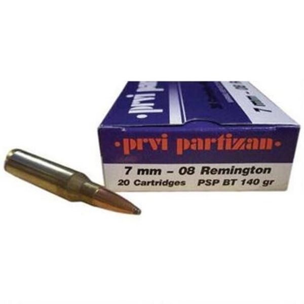 Prvi Partizan (PPU) 7mm-08 Rem. 140 Grain PSP BT Sku PPU-7-08