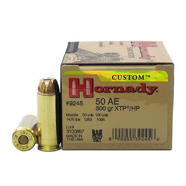 Hornady Custom 50 AE 300 Grain XTP/HP (20 Count) Sku 9245