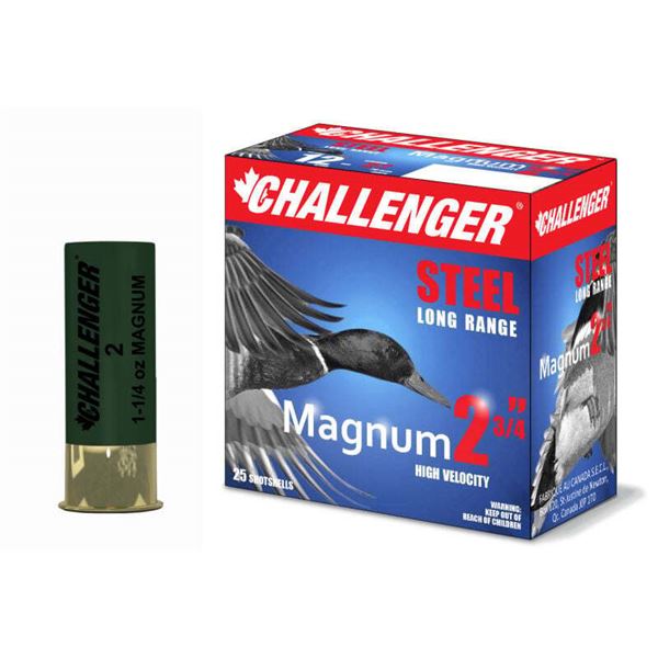 Challenger 12GA 2 3/4" Steel Mag 1 1/4 oz #2 Sku 50062