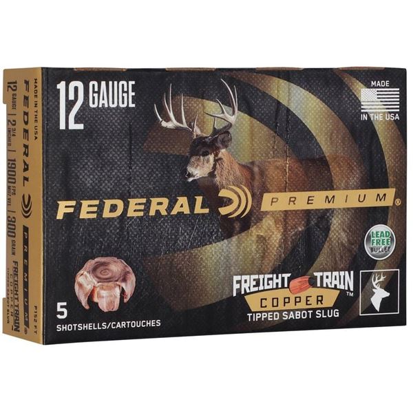 Federal 12ga 2.75" 300gr Freight Train Copper Sabot Slug Sku P152FT