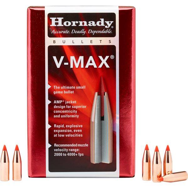 Hornady V-Max 22 Cal .224 50 Grain (100 Count) Sku 22261