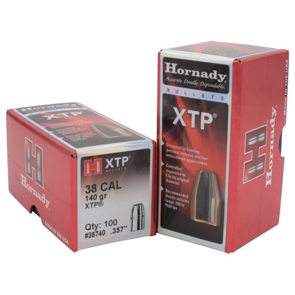 Hornady 38cal .357 Dia 140gr HP/XTP Sku 35740