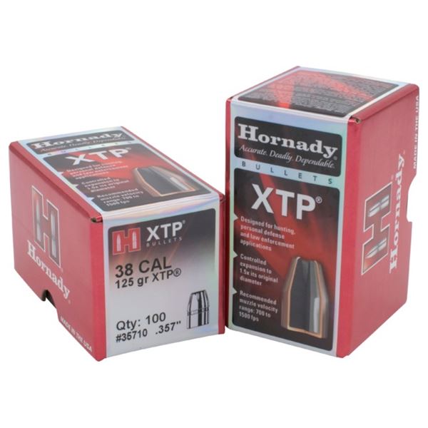 Hornady XTP Bullets .38 Cal. 125 Grain Sku 35710