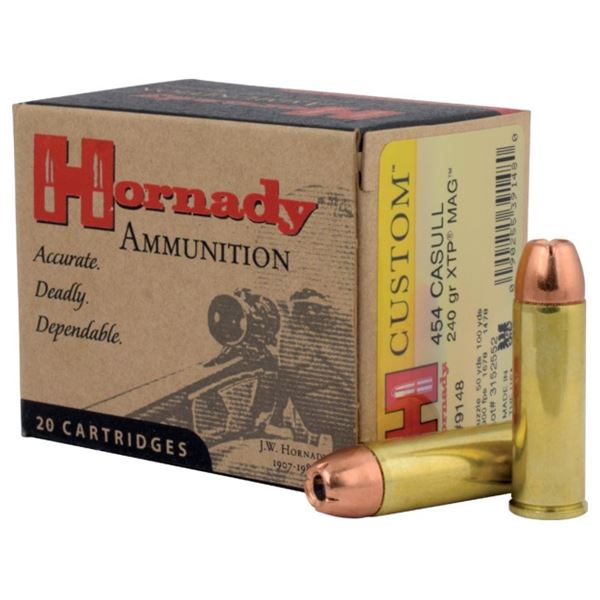 Hornady Custom .454 Casull 240 Grain XTP MAG  (20 Rounds) Sku 9148