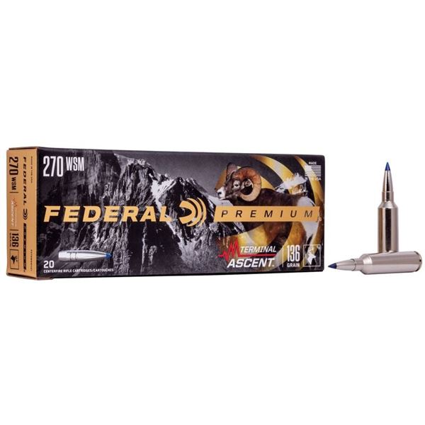 Federal Terminal Ascent 270 WSM, 136 Grain, 20 Round Box Sku P270WSMTA1